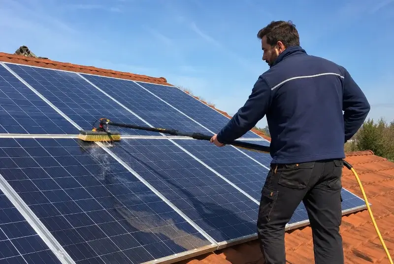 Nettoyage et entretien de panneaux solaires à Rochetoirin